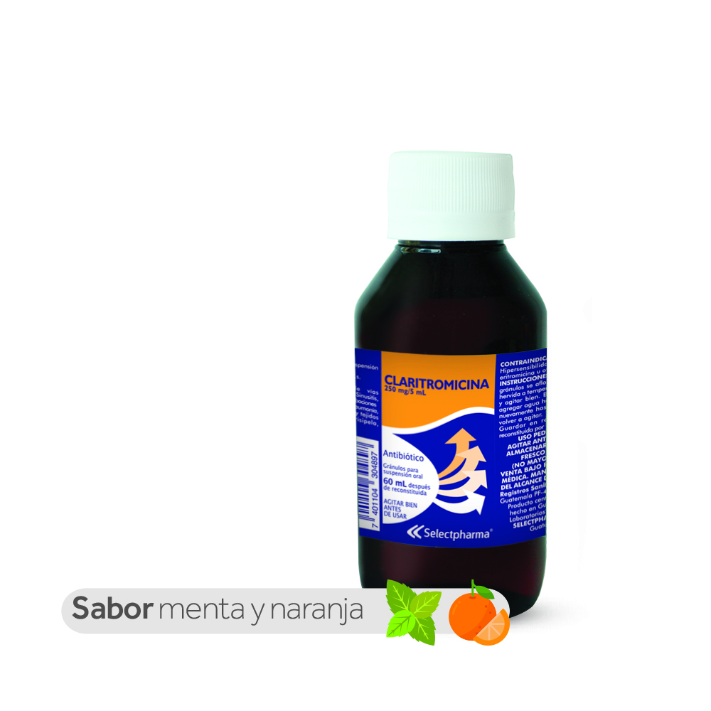 Polvo para suspensión 250 mg/ 5 mL - Frasco 60 mL